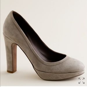 j. crew • "coddington" suede platform pumps